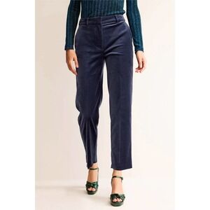Boden Kew Cord Trousers Navy Blue Tapered Ankle Pant Preppy Office Size 8P